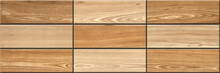 Multi Color Wood Slab Design For Decoration And Interior Design