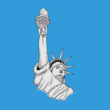 Liberty Statue Hand Drawn Illustration