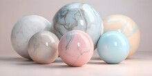 Colorful Pastel Color Marble Patterned Ball Texture Background | Generative AI Artwork 