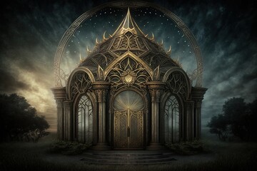 Wall Mural - Monarchal Tabernacle of Ardency Generative AI