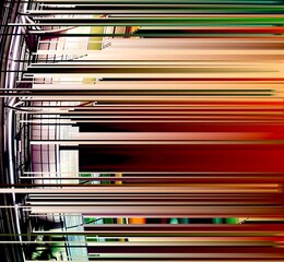 Poster - Digital abstract graphic artwork. Vibrant glitch texture. Artwork with deconstructed shapes and graphics elements. Creative graphic design for poster, brochure, flyer and card.