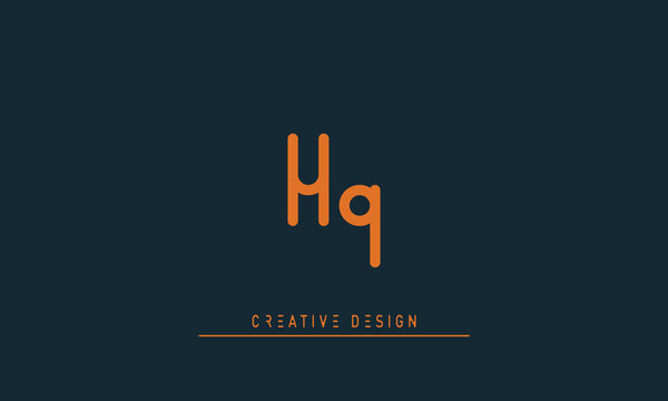 Alphabet letters Initials Monogram logo HQ , QH