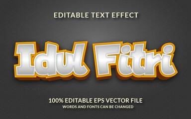 Wall Mural - Idul Fitri Editable Text Effect