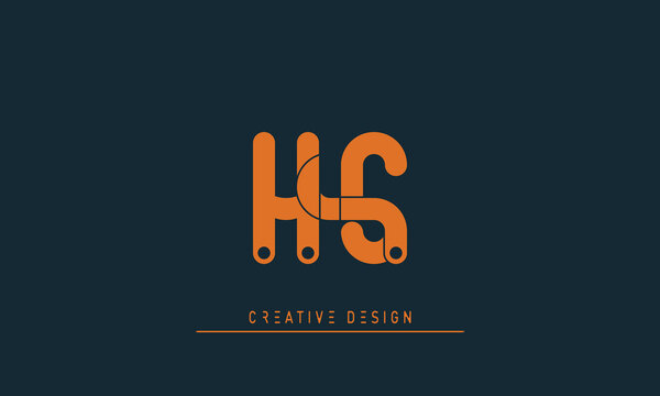 Alphabet letters Initials Monogram logo HS , SH