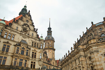 Wall Mural - The austere architecture of Germany. Historic buildings of Dresden