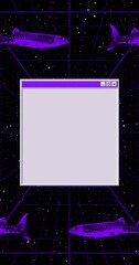 Wall Mural - Modern loop animation. Nostalgic interface digital design, retro vibes. Vertical 4k video