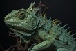 Green Plumed Basilisk Lizard, Generative AI