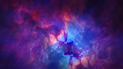 Wall Mural - Nebula in space, colorful nebula in distant galaxy