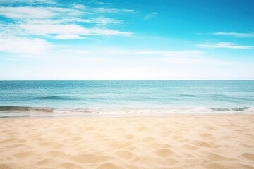 Wall Mural - beautiful empty tropical beach and sea landscape background. created with generative ai technology
