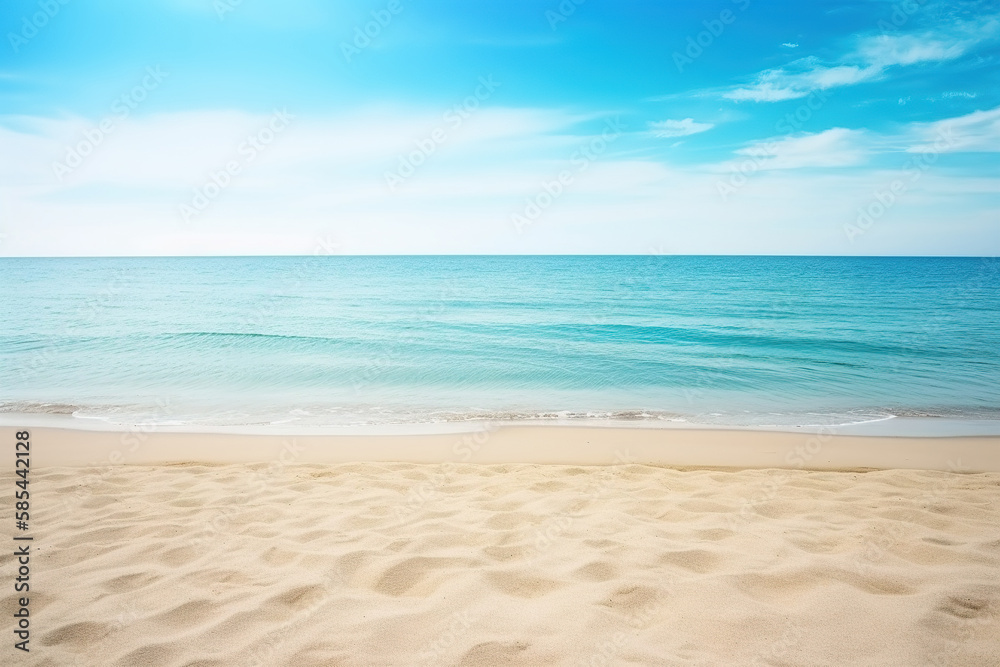 Beautiful empty tropical beach and sea landscape background. Created ...