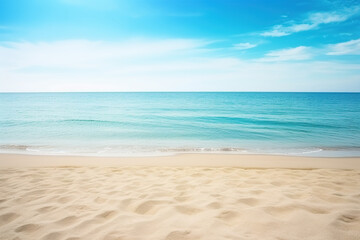 Wall Mural - beautiful empty tropical beach and sea landscape background. created with generative ai technology