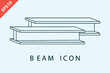beam construction icon design vector flat isolated illustration