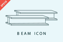 Beam Construction Icon Design Vector Flat Isolated Illustration
