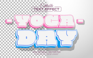 Poster - Yoga day 3d style text effect