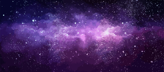 Wall Mural - vector cosmic illustration. beautiful colorful space background. watercolor cosmos