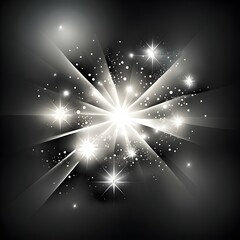 black sky white stars surreal vector background