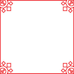 Wall Mural - red border stock vector eps 10. chinese border design vector