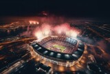 Fototapeta Sport - NFL Superbowl stadium at night.American football .