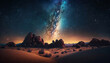 beautiful nebula galaxy view night landscape new quality stock image nature illustration desktop wallpaper design, Generative AI