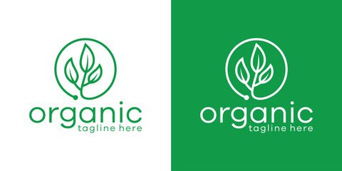 Wall Mural - organic logo design icon vector illustration