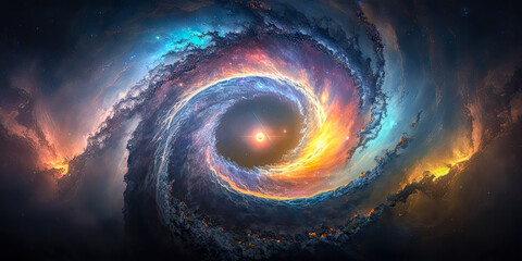 Wall Mural - abstract background spiral space