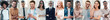 © gstockstudio - Collage of confident business people looking at camera or using mobile phones