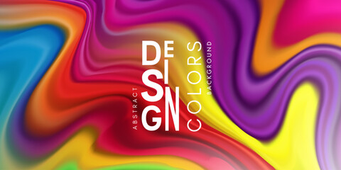Wall Mural - colorful abstract background with flowing colors. vector illustration in modern fluid style.