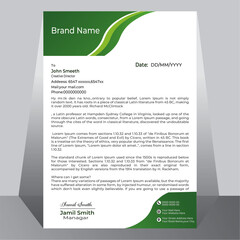 Wall Mural - 
Professional Business Style Letterhead Template Simple Design in Minimalist Style Vector Design Template letterhead flyer creative business marketing agency corporate official minimal abstract  simpl