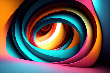 Modern and futuristic backgrounds, vibrant color digital art with geometric shapes 