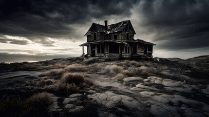 Scary looking house,Haunted house, terror