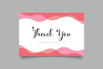 Wall Mural - thank you card template design with minimalist background