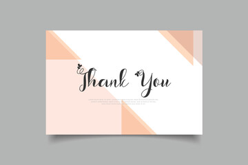 Wall Mural - thank you card template design with minimalist background