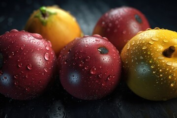 Sticker - fruits and vegetables Raindrop in fruits