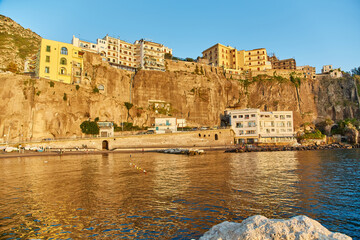 Wall Mural - View of the Amalfi Coast and the village of Meta, Italy.