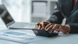 © R Photography - Investor increases revenue share small business stock market report and financial dashboard with key performance indicators (KPI) finance chart of business intelligence (BI)