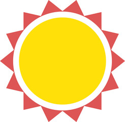 Wall Mural - The sun icon representing the sunny weather in summer