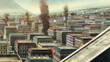 © animebackgroundchill - Anime background landscape wallpaper old village, old city, old street, isekai, unreal