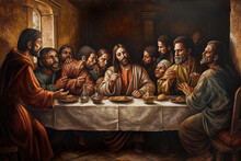 Last Supper Jesus Christ Disciples Betrayal , Generative AI
