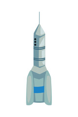 Poster - flat rocket illustration