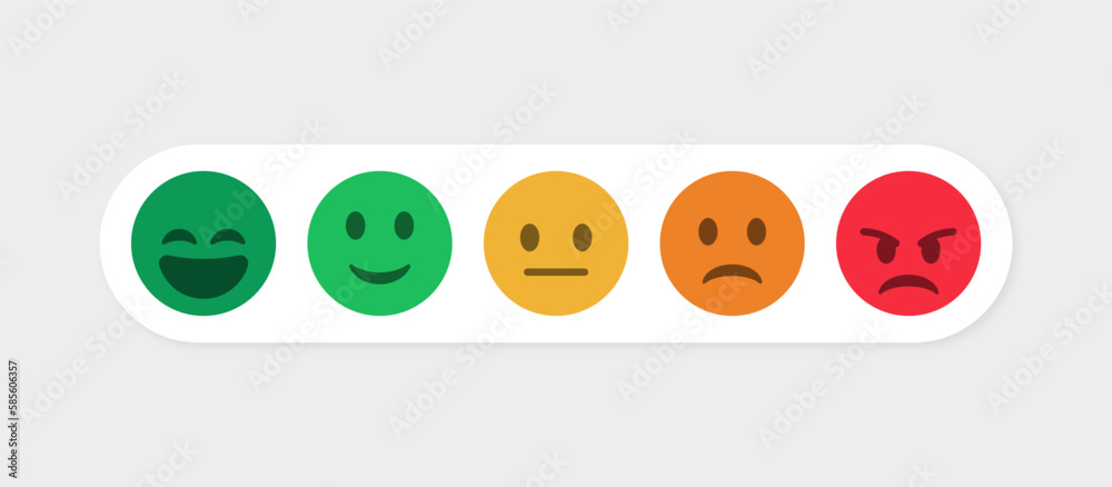 feedback emojis emoticons. smile, neutral, angry, emoji. emoticon level ...