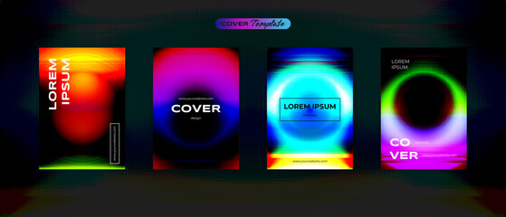 Wall Mural - Futuristic 80s cover design retro groove vibrant back to the future theme collection vector background for flyers, banners, posters, invitations, gift cards, brochures