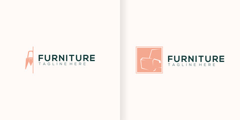 Wall Mural - minimalist furniture logo design style