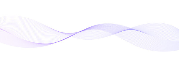 Flowing wave lines background. Abstract smooth curved stripes template. Fine purple fluid shape. Horizontal design element. Vector