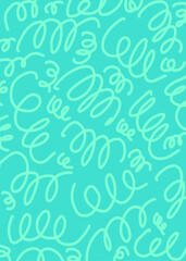 Poster - Abstract background with curly pencil brush pattern
