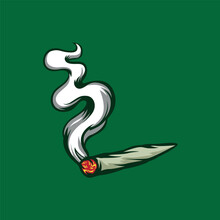 Blunt rolled joints vector object for element or resource