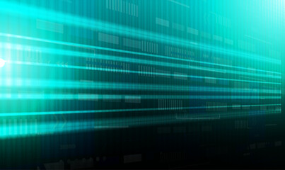 Fototapete - Futuristic perspective blue light grid and blue light  background.Vector illustration
