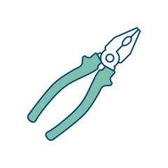 Wall Mural - pliers icon vector design template in white background