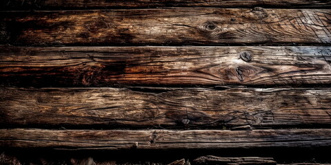 Wall Mural - Old wooden background or texture. Dark wood texture. Old wooden background