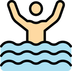 Poster - pool sport icon. outline pool sport vector icon for web design isolated on white background color fl