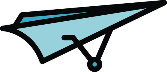 Poster - Hang gliding sport icon. Outline Hang gliding sport vector icon for web design isolated on white background color flat